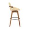 Armen Living Baylor 30" Cream Faux Leather and Walnut Wood Swivel Bar Stool LCBABAWACR30 - alternate 6